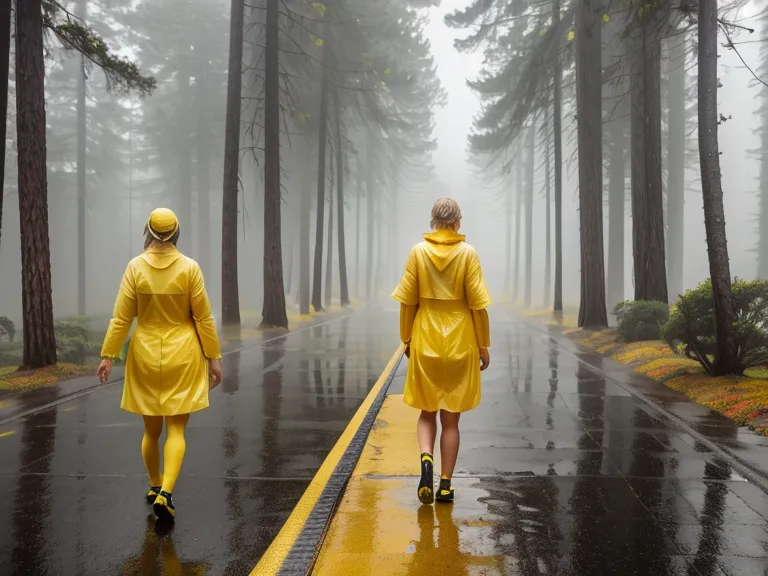 A woman walking through a rainy, misty park in Portland reflecting on her journey.